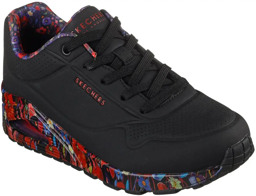 Skechers UNO Majestic Garden Dames Sneakers - Zwart/Multi