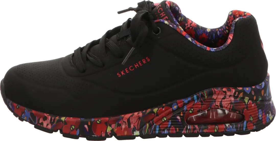 Skechers UNO Majestic Garden Dames Sneakers - Zwart/Multi