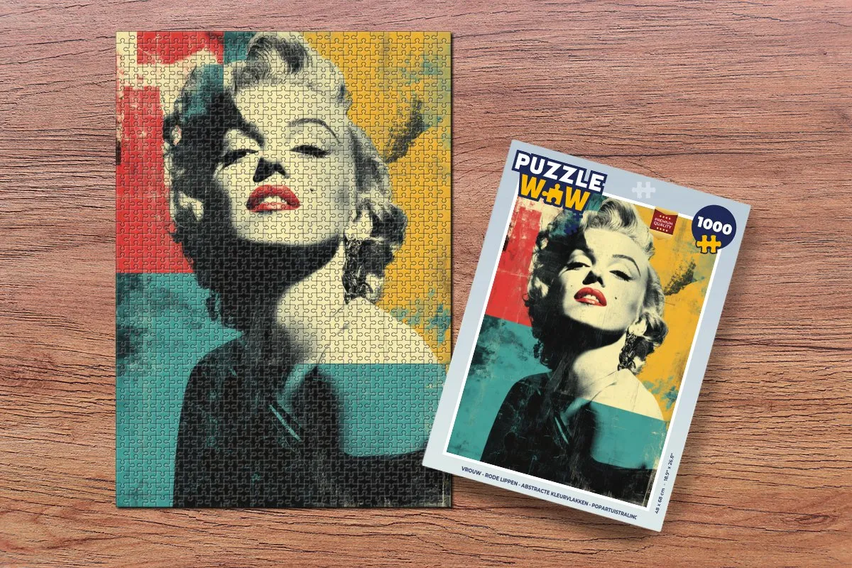 PuzzleWow Legpuzzel 1000 Stuks - Rode Lippen