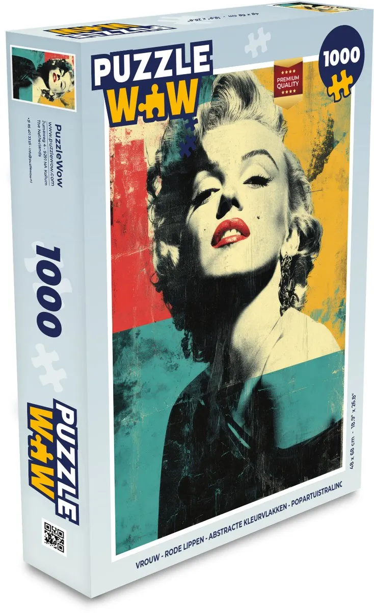 PuzzleWow Legpuzzel 1000 Stuks - Rode Lippen