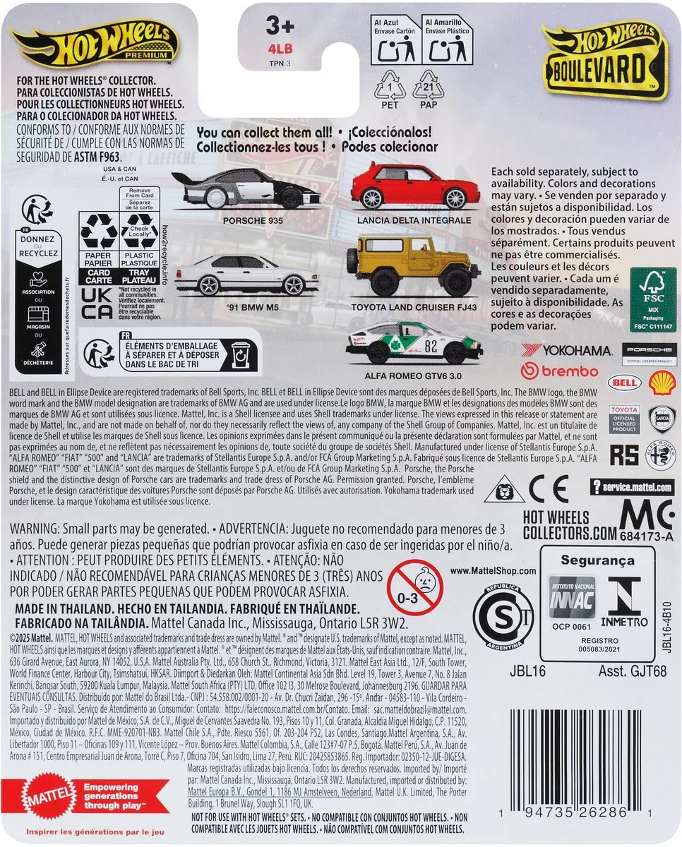 Hot Wheels Boulevard Alfa Romeo GTV6 JBL16 - Wit/Groen/Rood - afbeelding 6 van 6