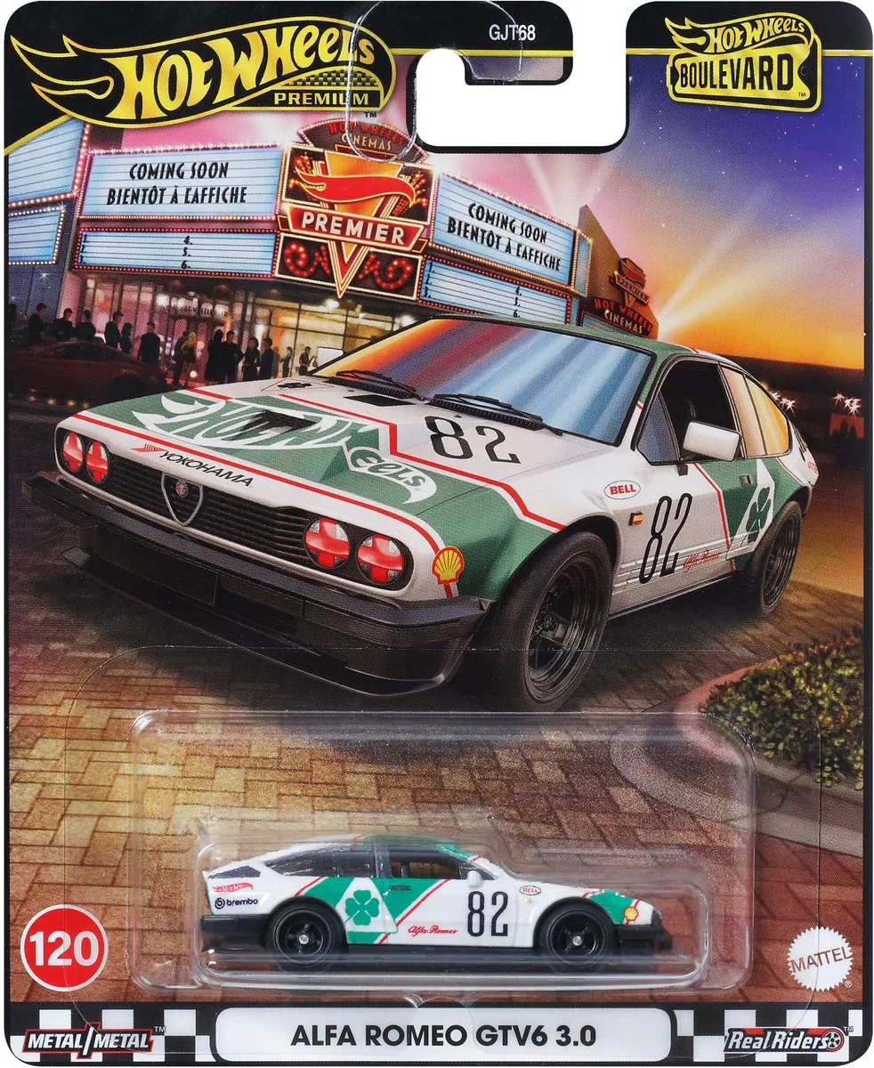 Hot Wheels Boulevard Alfa Romeo GTV6 JBL16 - Wit/Groen/Rood
