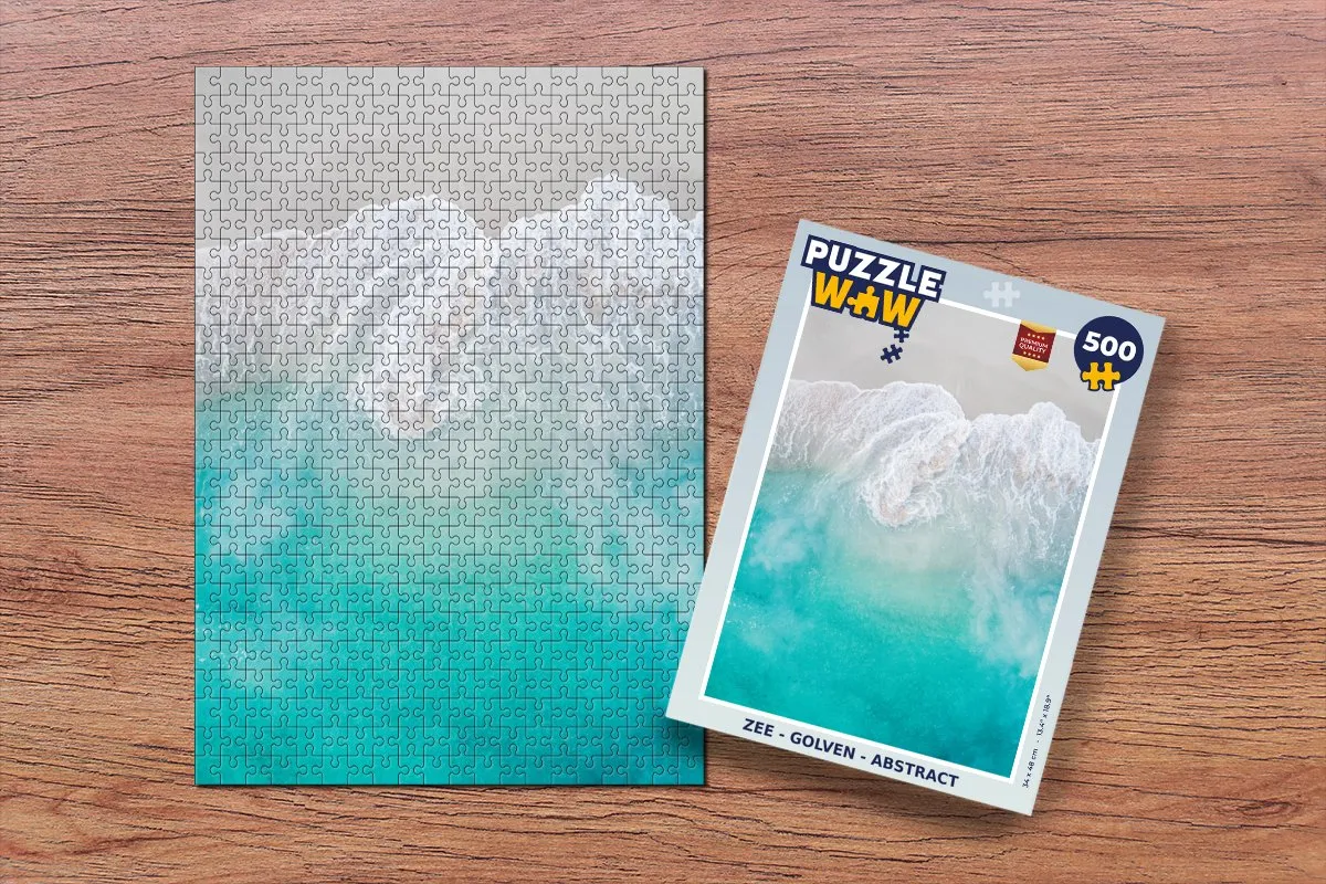 PuzzleWow Zee Golven Abstract Legpuzzel 500 Stuks - Multicolor