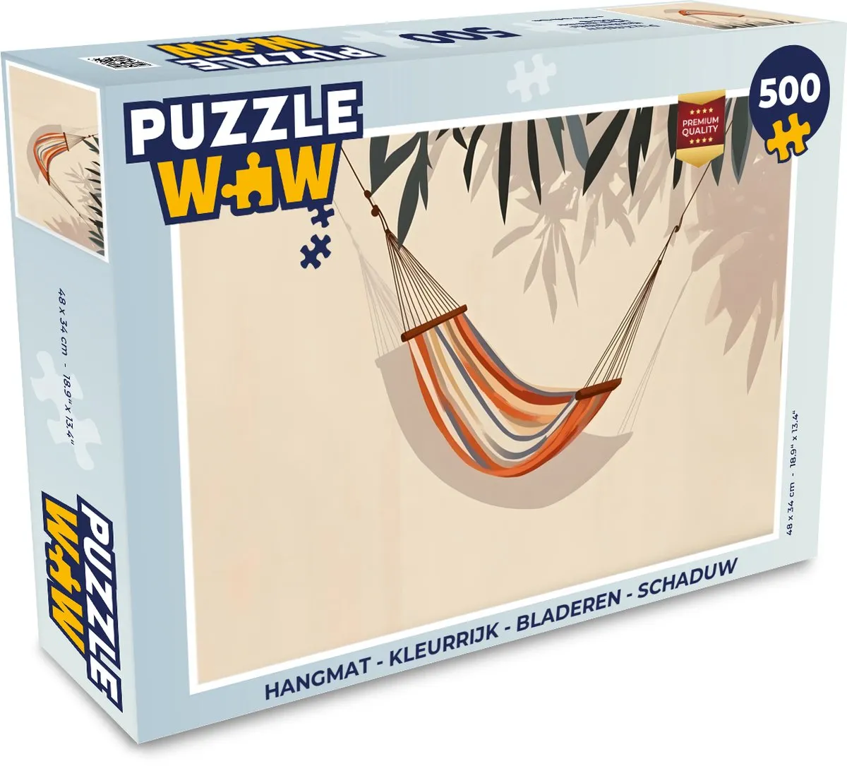 PuzzleWow Hangmat Puzzel 500 Stuks - Kleurrijk