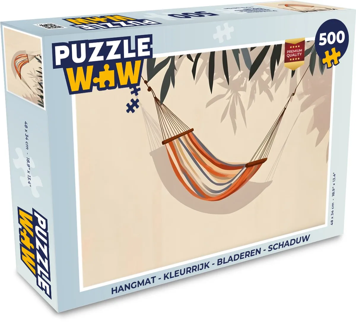PuzzleWow Hangmat Puzzel 500 Stuks - Kleurrijk