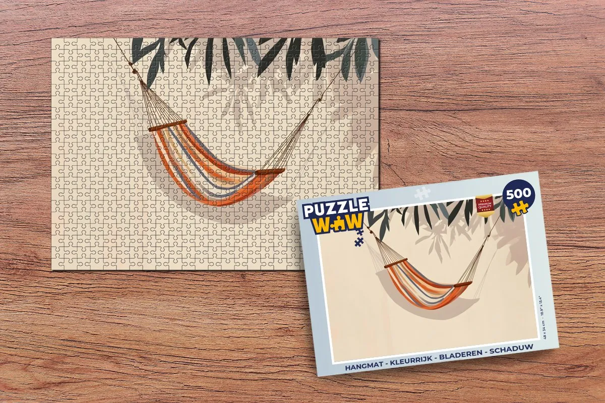 PuzzleWow Hangmat Puzzel 500 Stuks - Kleurrijk