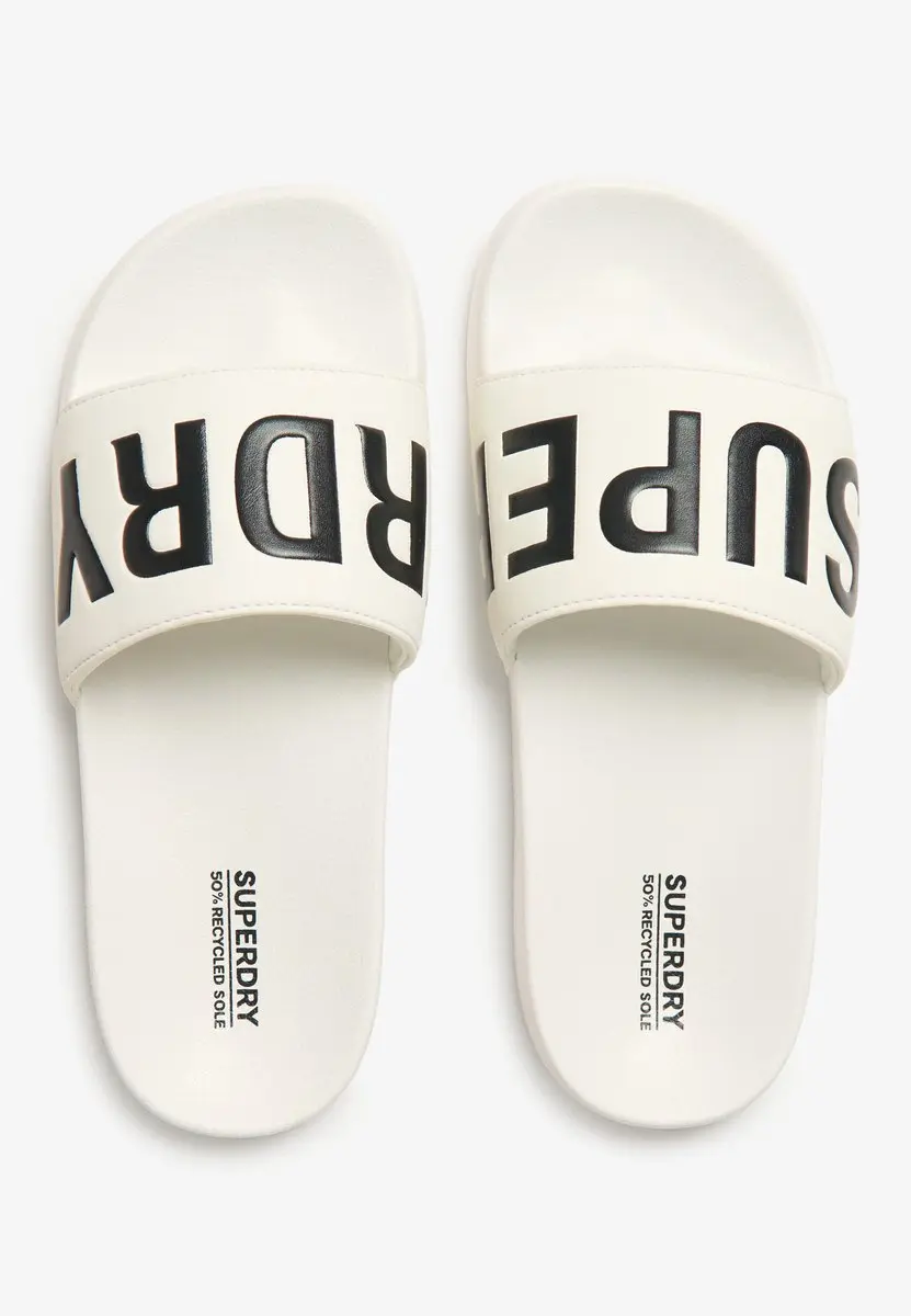 Superdry Vegan Core Badslippers Dames - Optic/Black - afbeelding 5 van 6