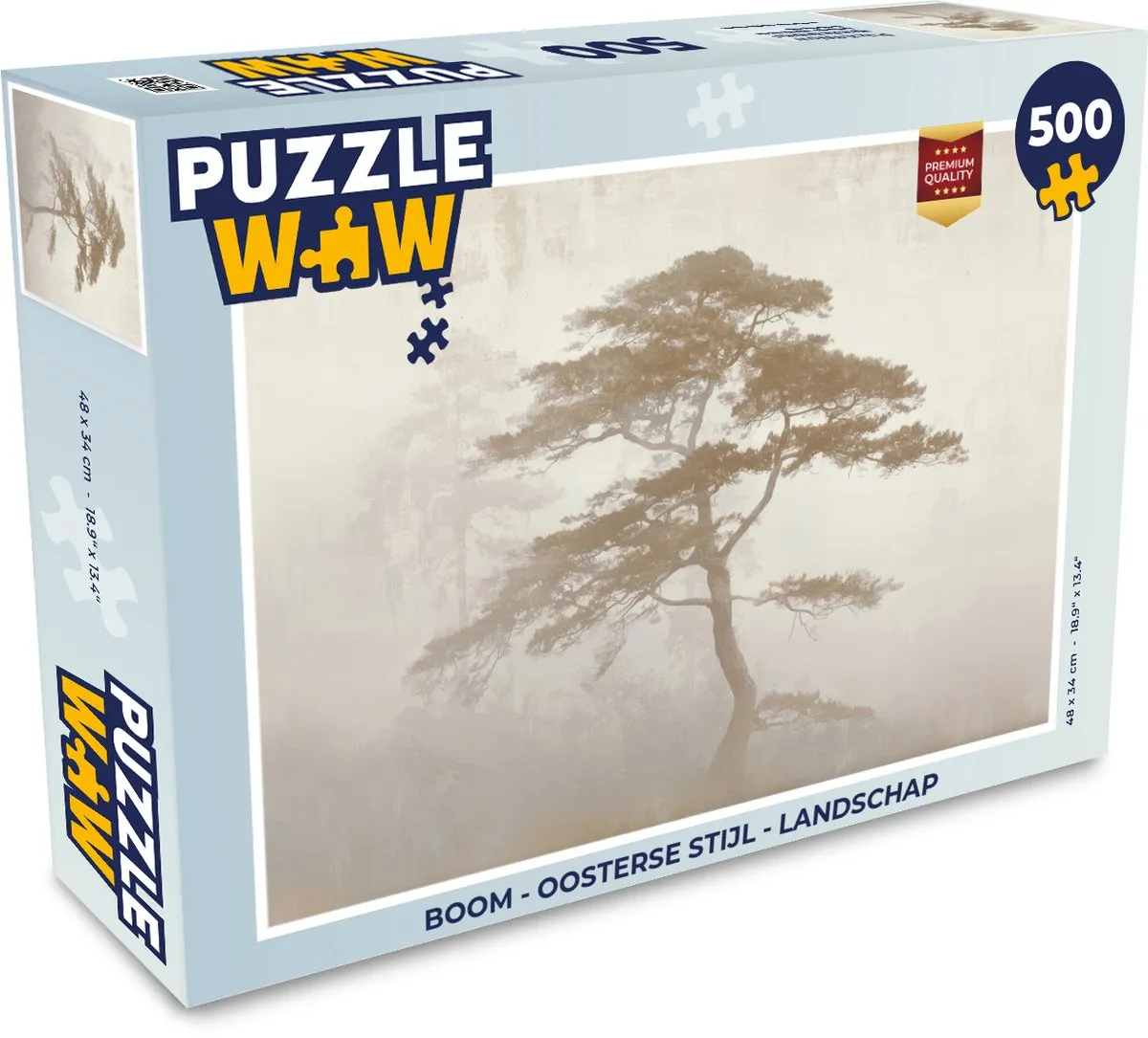 PuzzleWow Boom Landschap Legpuzzel 500 Stuks - Oosterse Stijl