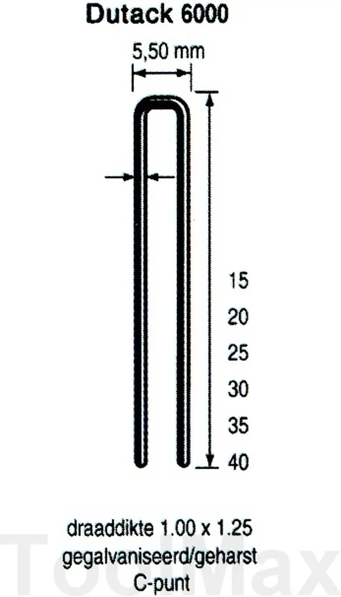 Dutack Nieten 6000 15mm - 6000 Stuks - afbeelding 3 van 4