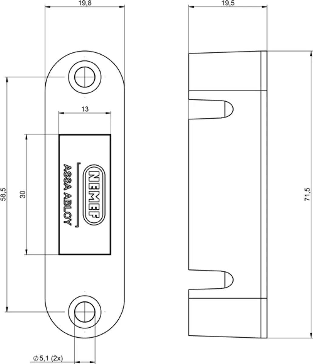 Nemef SK 1269/71/U Sluitkom RVS