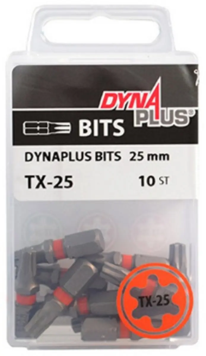 Dynaplus Torx 15 Schroefbit 25mm - 10 Stuks - Rood - afbeelding 6 van 6