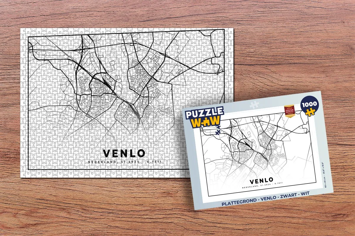 PuzzleWow Venlo Legpuzzel 1000 Stuks - Multicolor