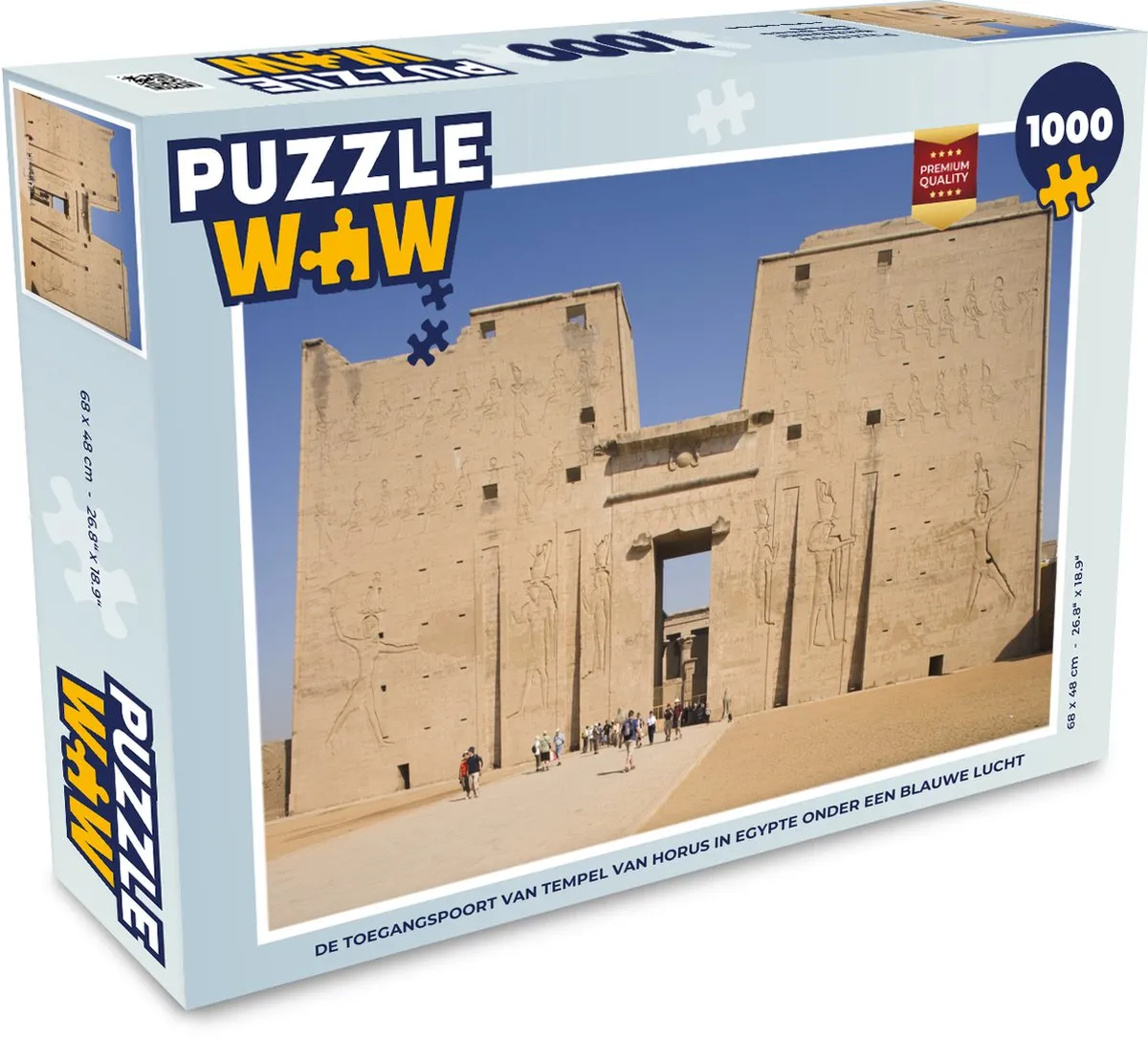 PuzzleWow Legpuzzel De Toegangspoort van de Tempel van Horus 1000 Stuks - Multicolor