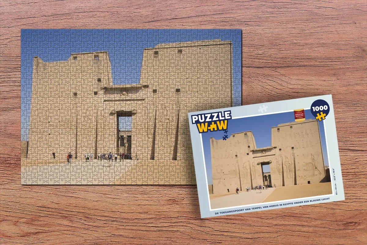 PuzzleWow Legpuzzel De Toegangspoort van de Tempel van Horus 1000 Stuks - Multicolor