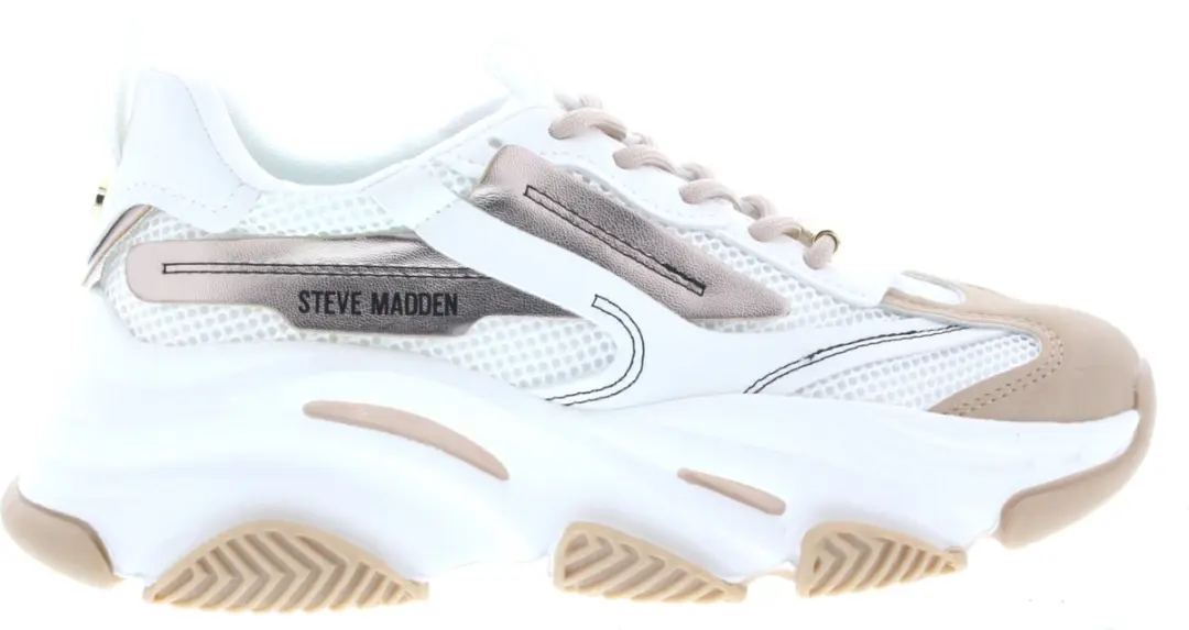 Dames Sneakers Steve Madden Possession-e Cream Gld Rose