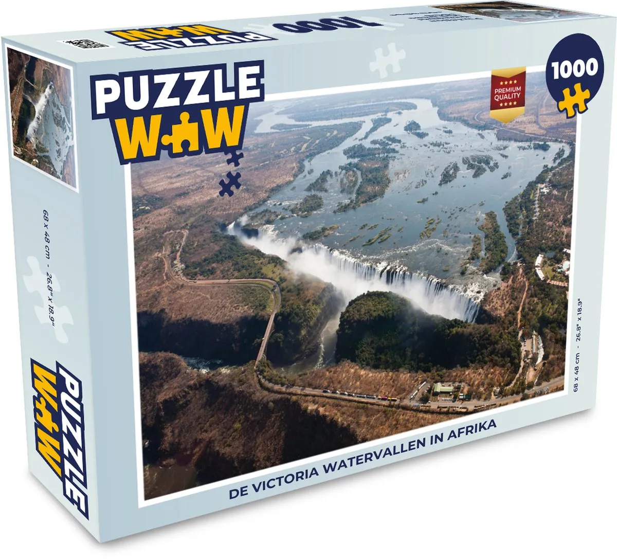 PuzzleWow De Victoria Watervallen Legpuzzel 1000 Stuks - Multicolor