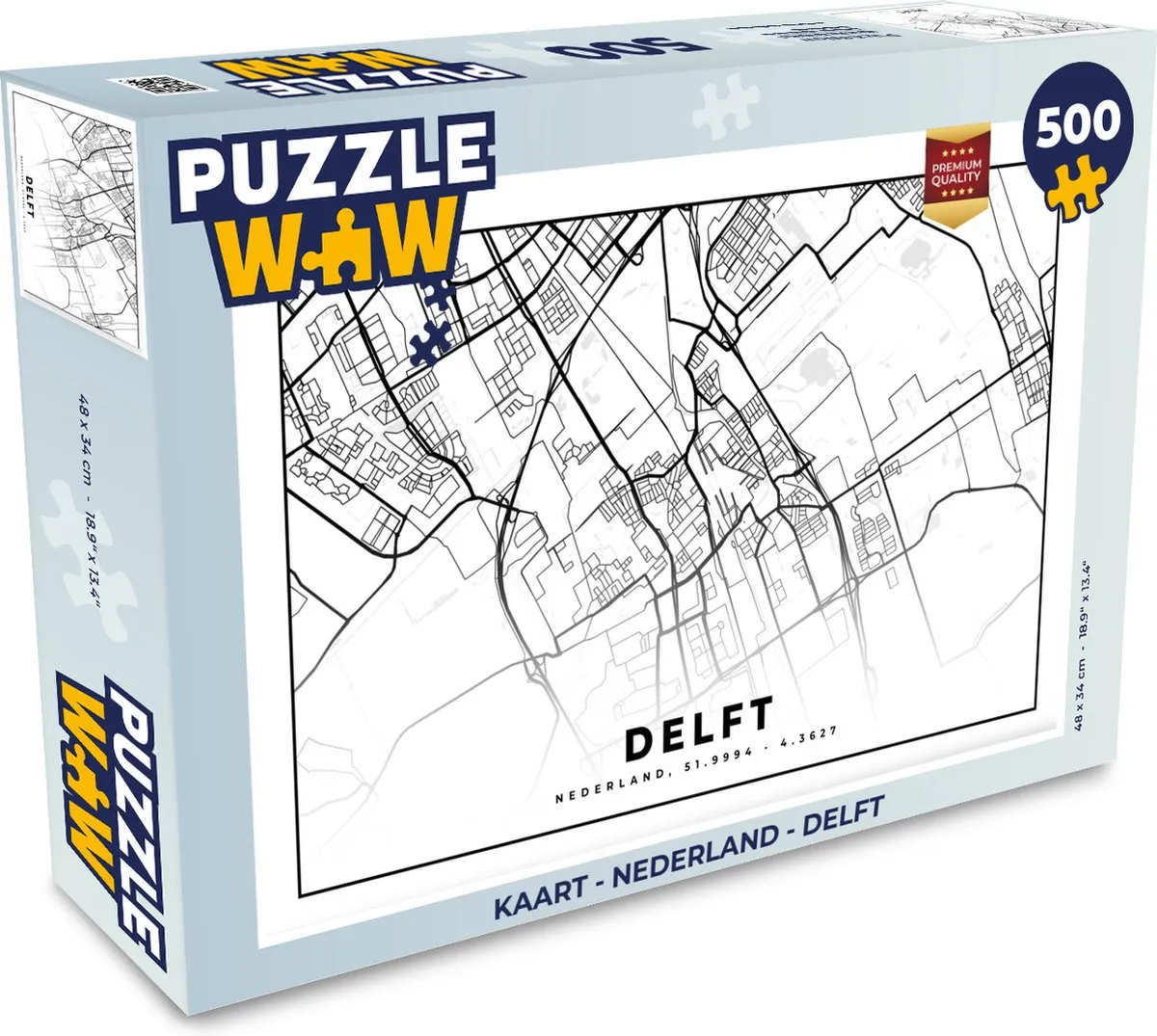 PuzzleWow Nederland Delft Legpuzzel 500 Stuks - Multicolor