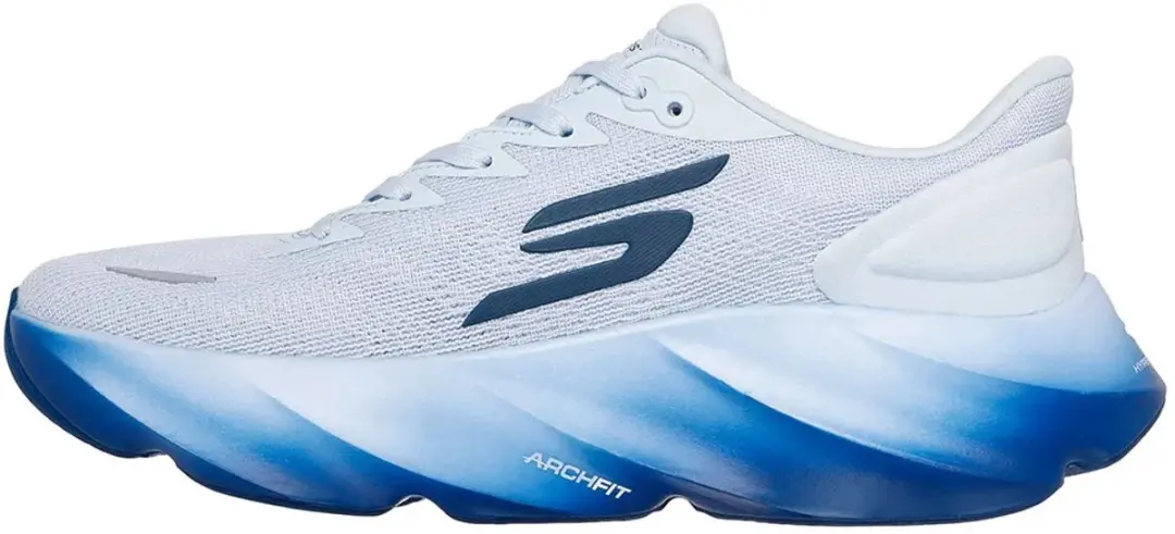 Skechers Aero Burst Schoenen - EU 43 - Lichtblauw/Geel - afbeelding 3 van 4