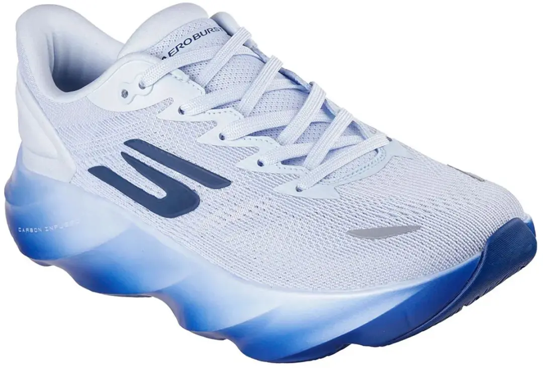 Skechers Aero Burst Schoenen - EU 43 - Lichtblauw/Geel - afbeelding 2 van 4