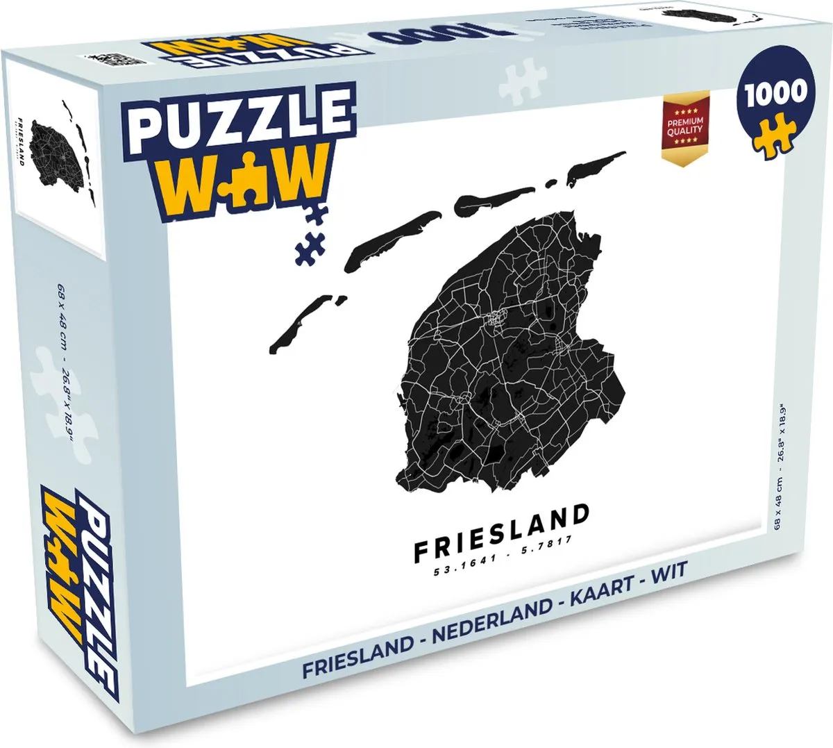 PuzzleWow Friesland Legpuzzel 1000 Stuks - Multicolor