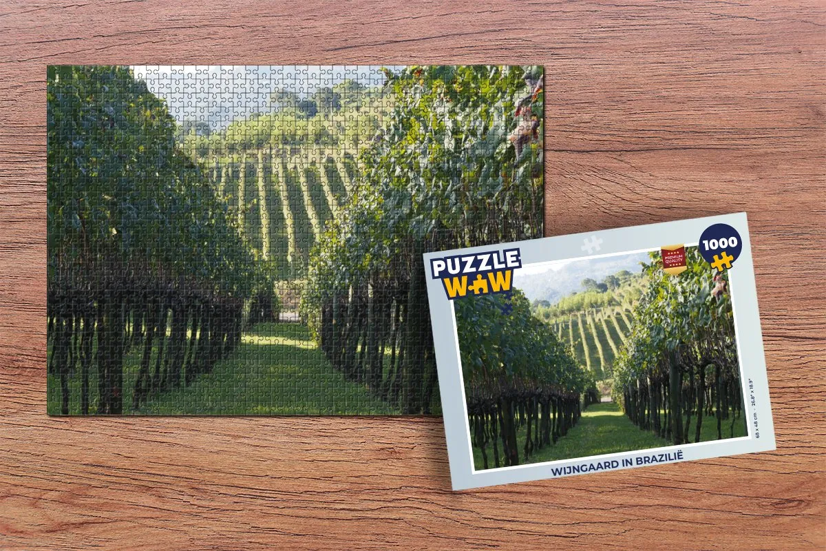 PuzzleWow Wijngaard in Brazilië Legpuzzel 1000 Stuks - Multicolor