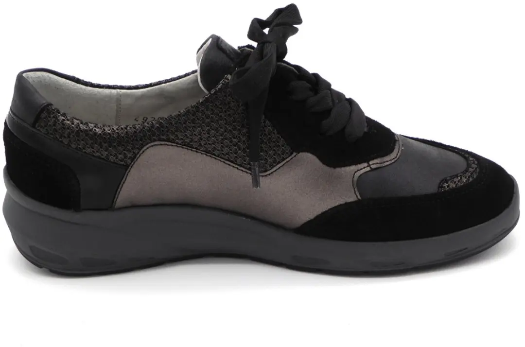 Wäldlaufer Leren Dames Sneakers 831004-980-768 - Zwart - Maat 38