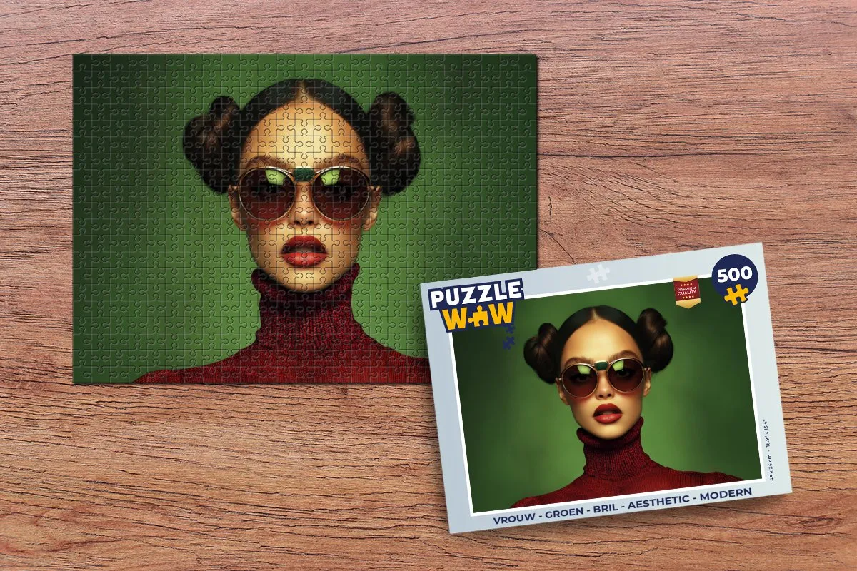 PuzzleWow Vrouw Groen Legpuzzel 500 Stuks - MPN 8721169409856
