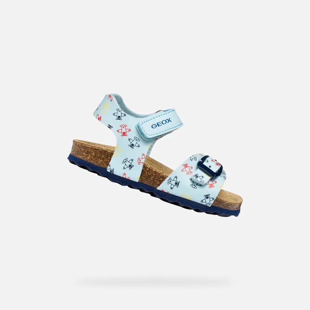 GEOX SANDAL CHALKI PEUTERJONGENS Sandalen