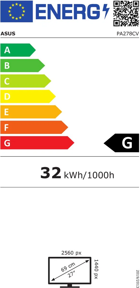 ASUS ProArt Display PA278CV - 2K IPS Designer Monitor - Calman Gecertificeerd - USB-C 65W - 27 Inch