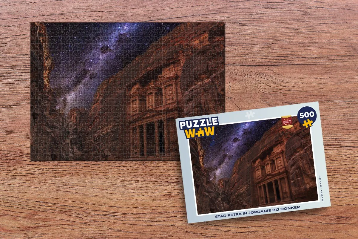PuzzleWow Petra in Jordanië Legpuzzel 500 Stuks - Multicolor