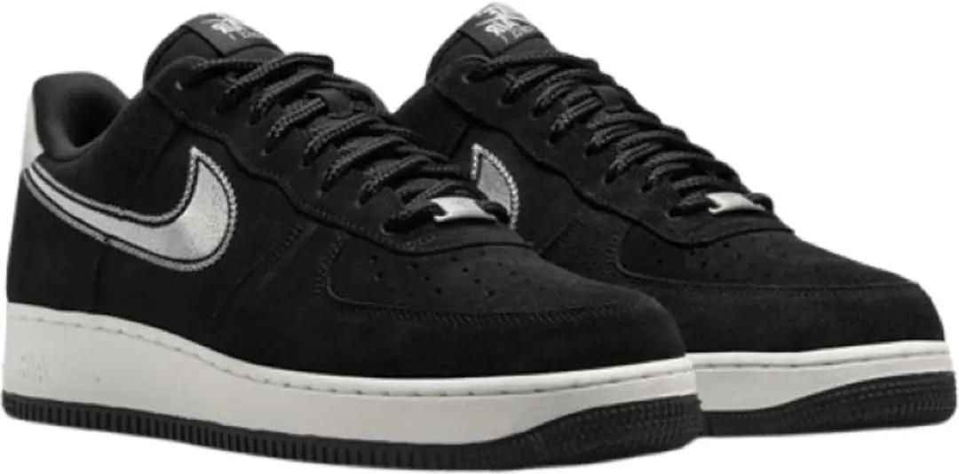 Nike Air Force 1 07 LV8 maat 40 Sail Embroidered Swoosh Black