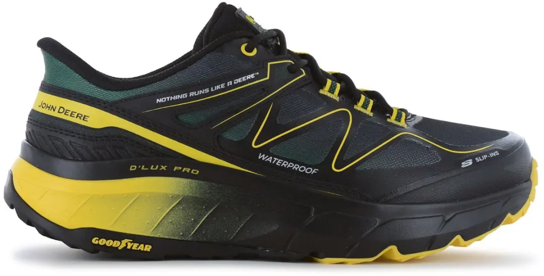 Skechers D'Lux Pro Waterproof Heren Schoenen - Zwart 256202-BKGR - afbeelding 2 van 6