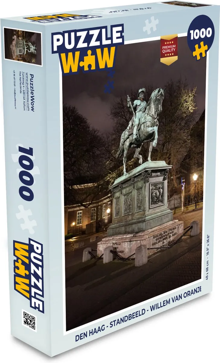 PuzzleWow Willem van Oranje Legpuzzel 1000 Stuks - Multicolor