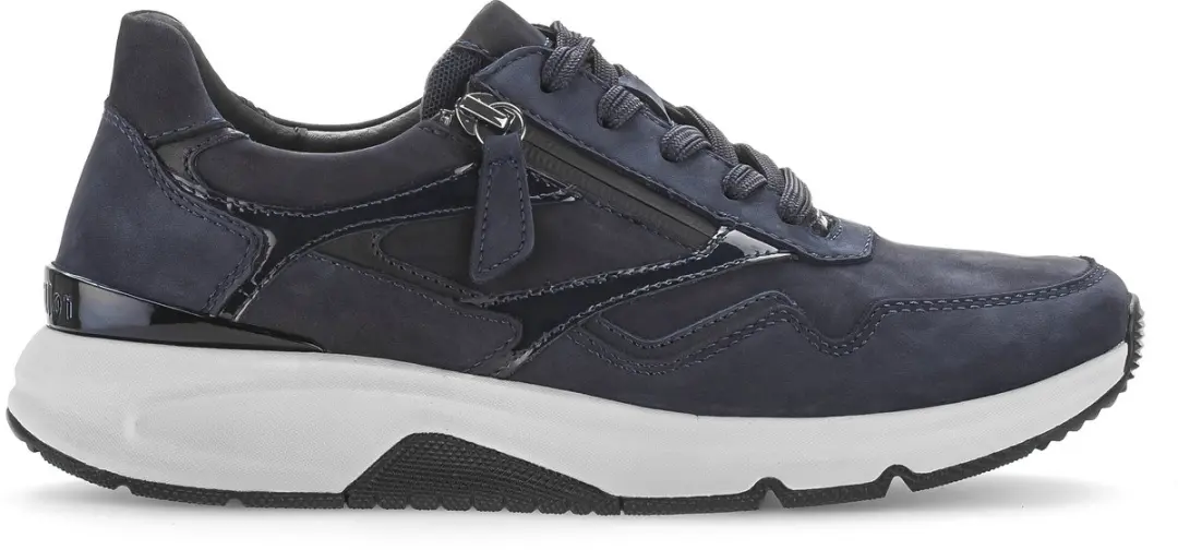 Gabor Rollingsoft Sneaker 39 - Blauw Nubuck - afbeelding 3 van 6