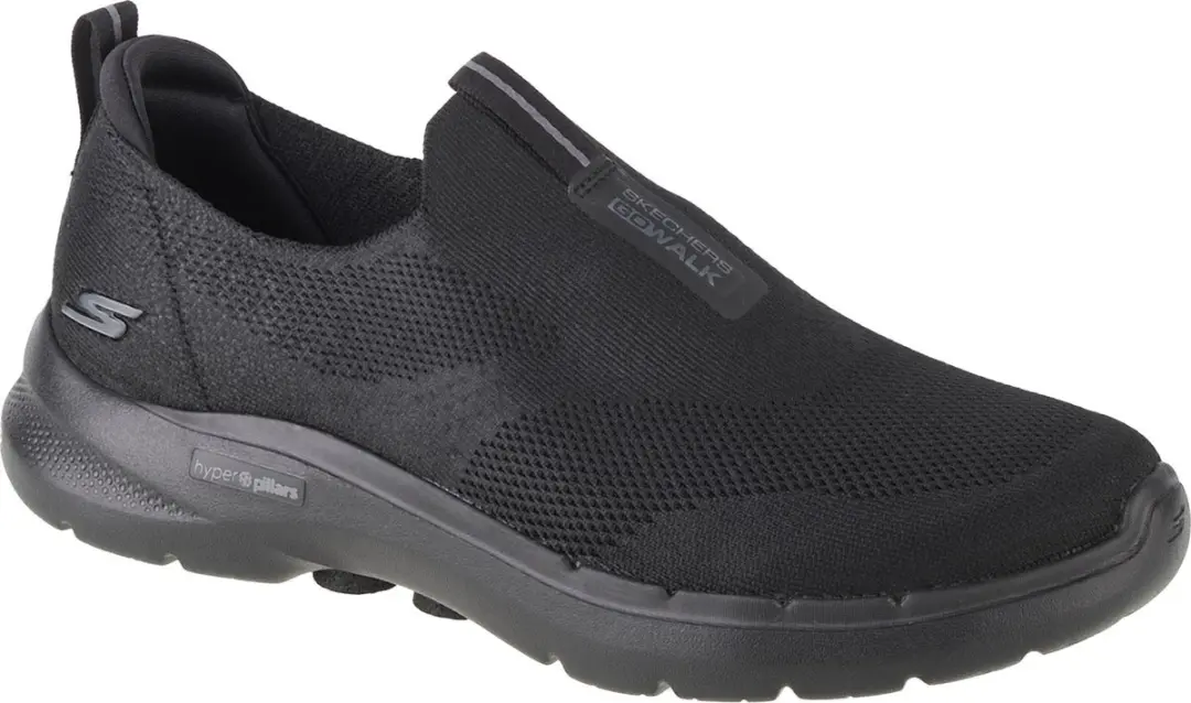 Skechers Go Walk 6 216202-BBK, Mannen, Zwart, Sneakers,Sportschoenen, maat: 44,5