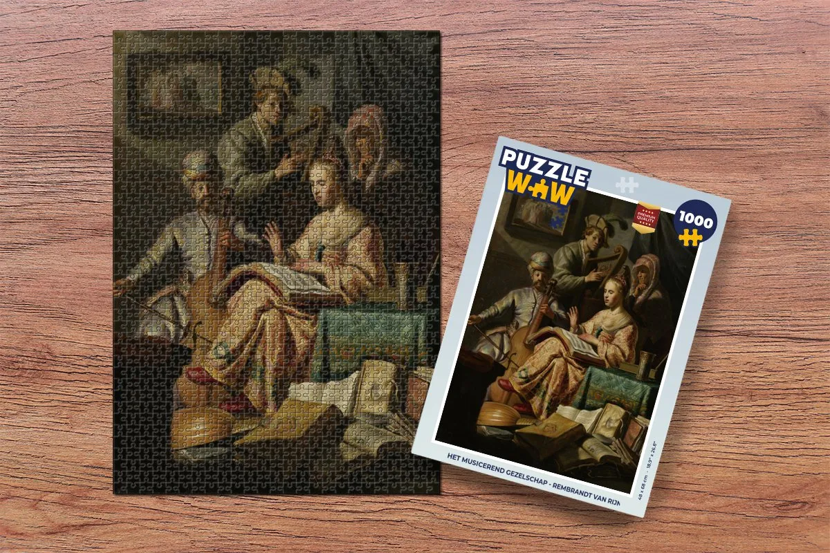 PuzzleWow Het Musicerend Gezelschap Legpuzzel 1000 Stuks - Multicolor