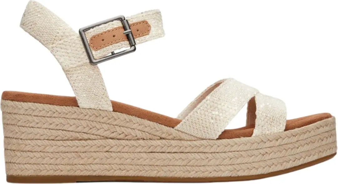 TOMS Audrey Linnen Sleehak Sandalen