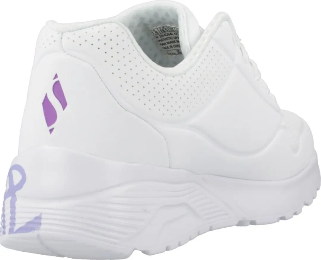 Skechers Uno Lite Meisjes Sneakers - Wit - afbeelding 5 van 6