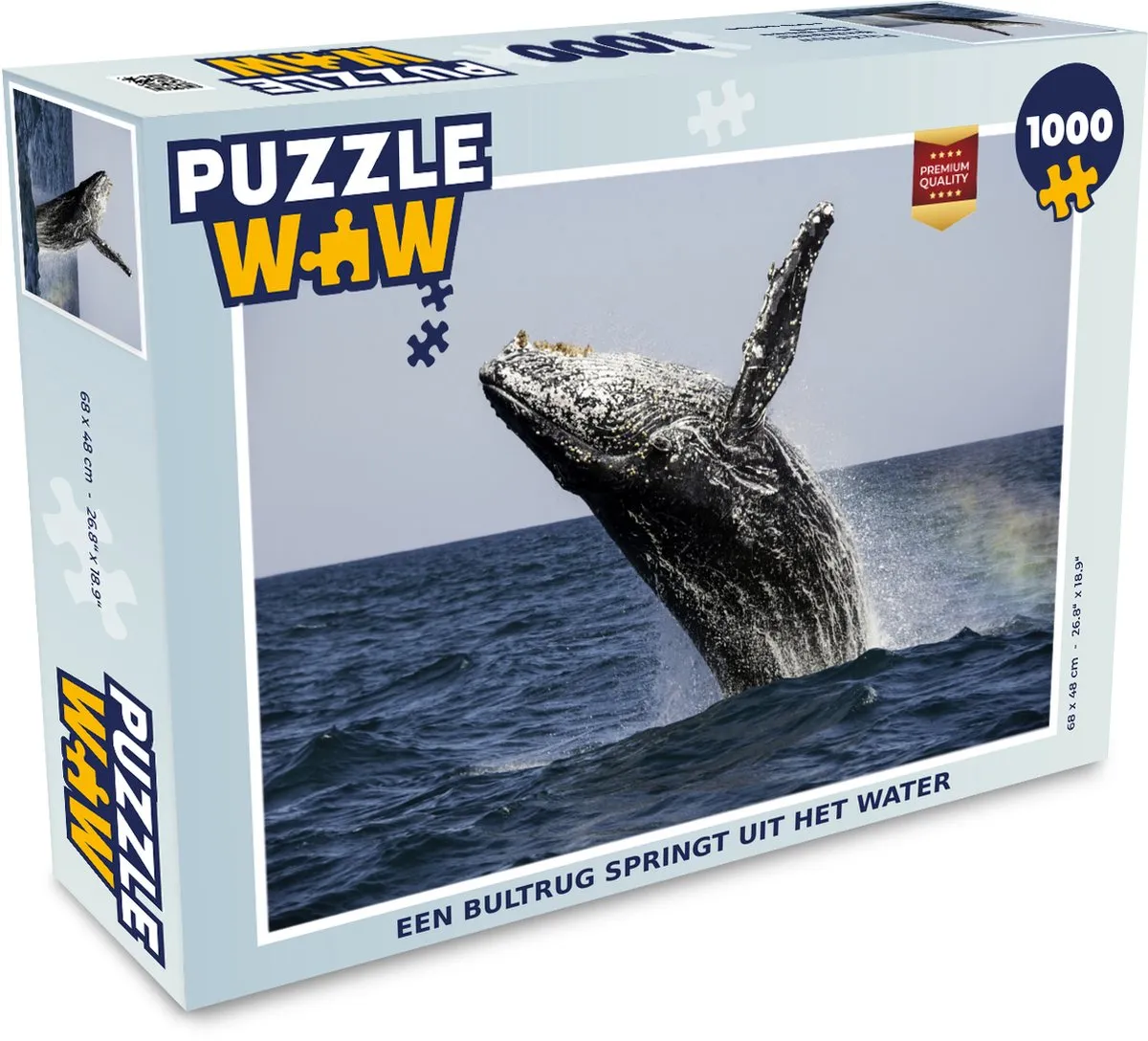 PuzzleWow Een Bultrug Springt Uit Het Water Legpuzzel 1000 Stuks - Multicolor