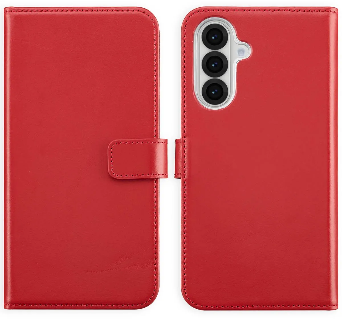 Selencia Hoesje Samsung Galaxy A36/A56 - Echt Lederen Bookcase Rood
