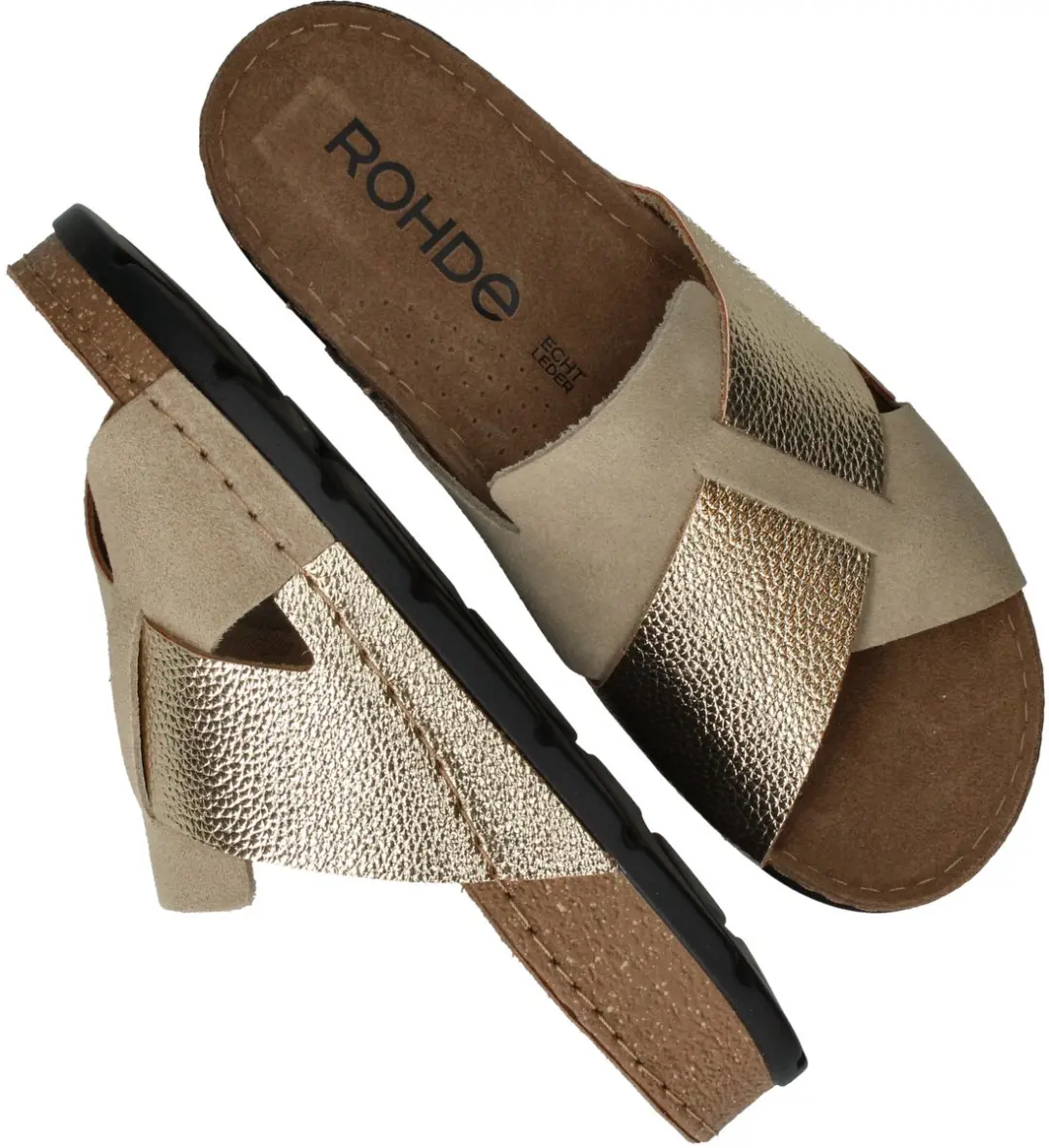 Rohde 5410 Teenslipper - 41 - Wit/beige