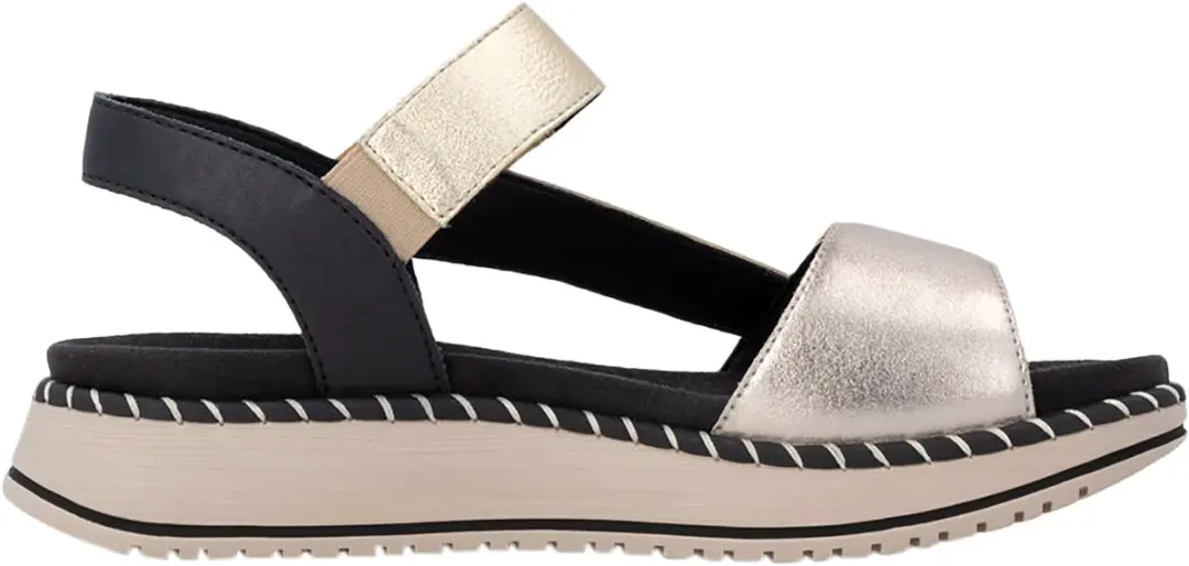 Leren sandalen met sleehak en boa-versiering