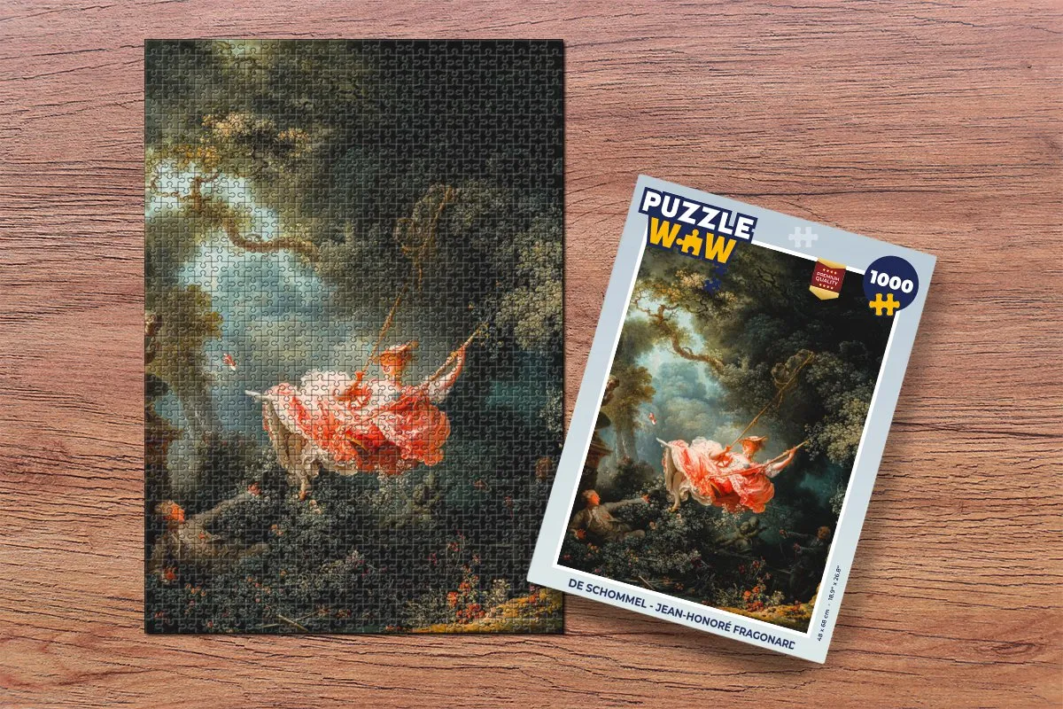 PuzzleWow Legpuzzel De Schommel Fragonard 1000 Stuks - Multicolor