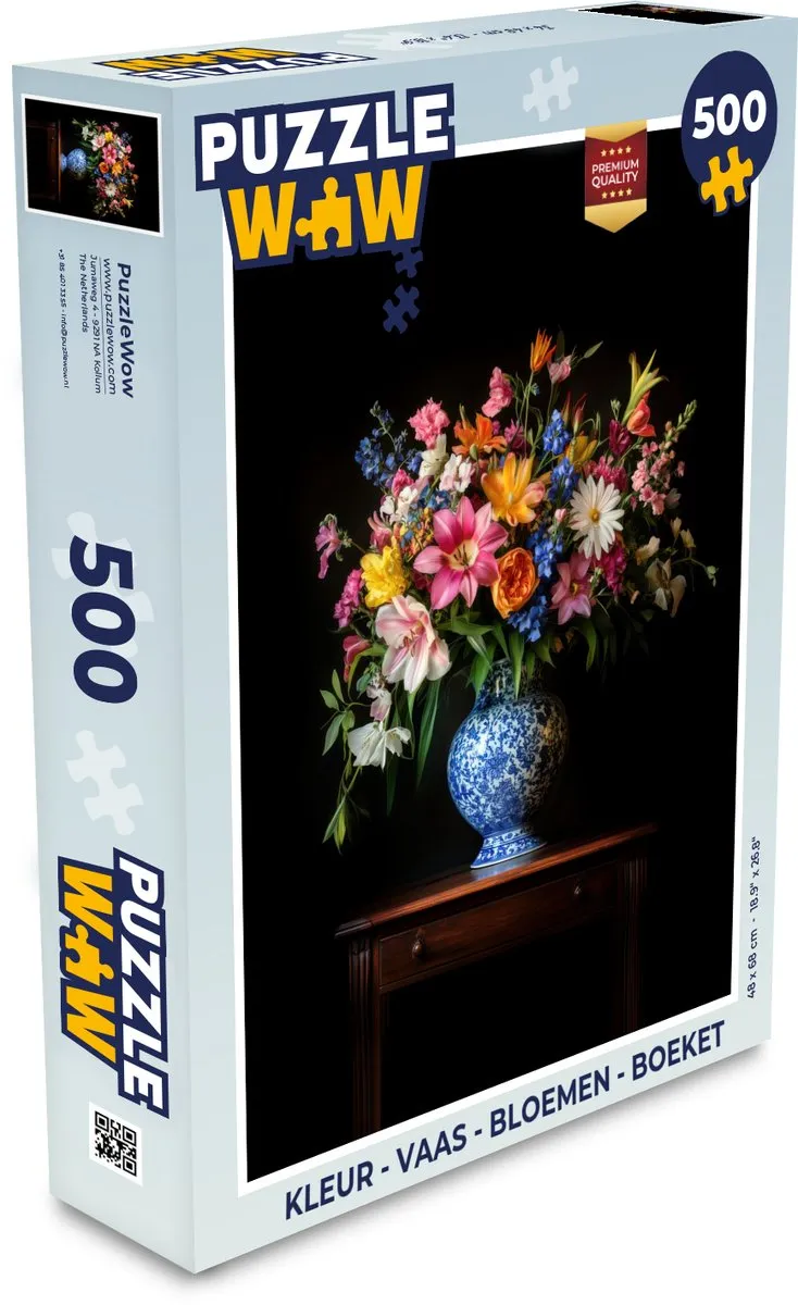 PuzzleWow Bloemen Legpuzzel 500 Stuks - Kleurrijk