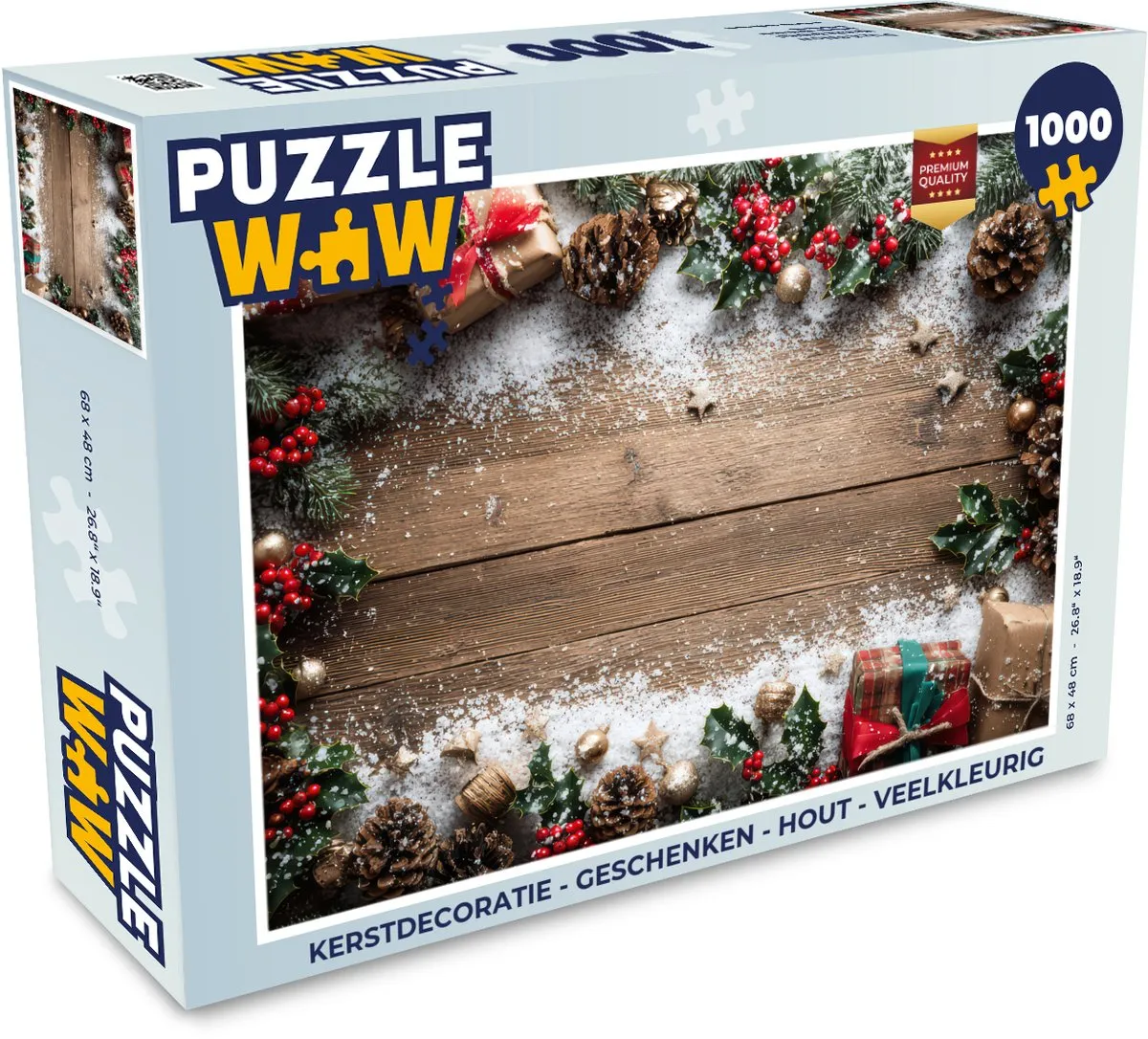 PuzzleWow Kerstpuzzel 500 Stuks - Houten Veelkleurig