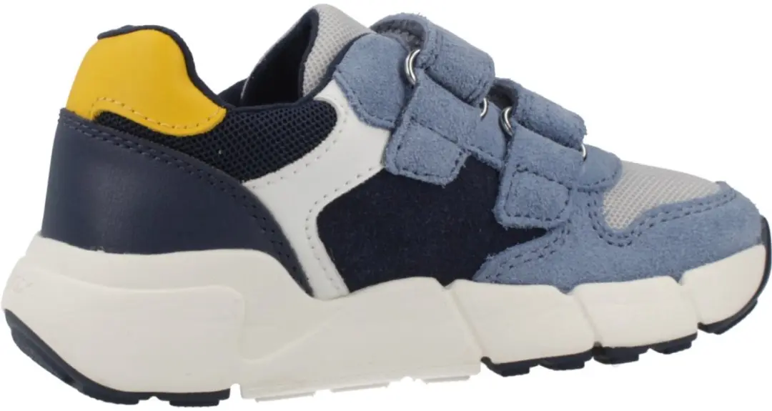 Geox Flexyper Mini Sneaker Blauw-Geel