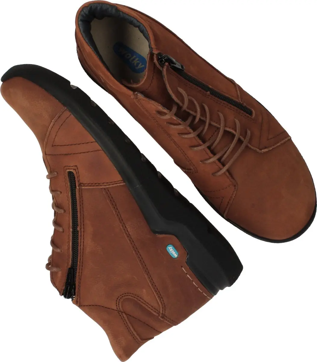 Wolky Why Veterschoenen Hoog - Cognac 38 - afbeelding 6 van 6