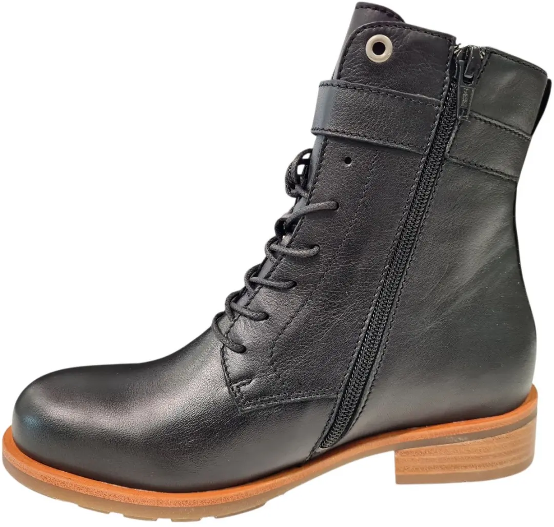 Wolky 0448520 013 Dames Veterboots - Zwart - 43