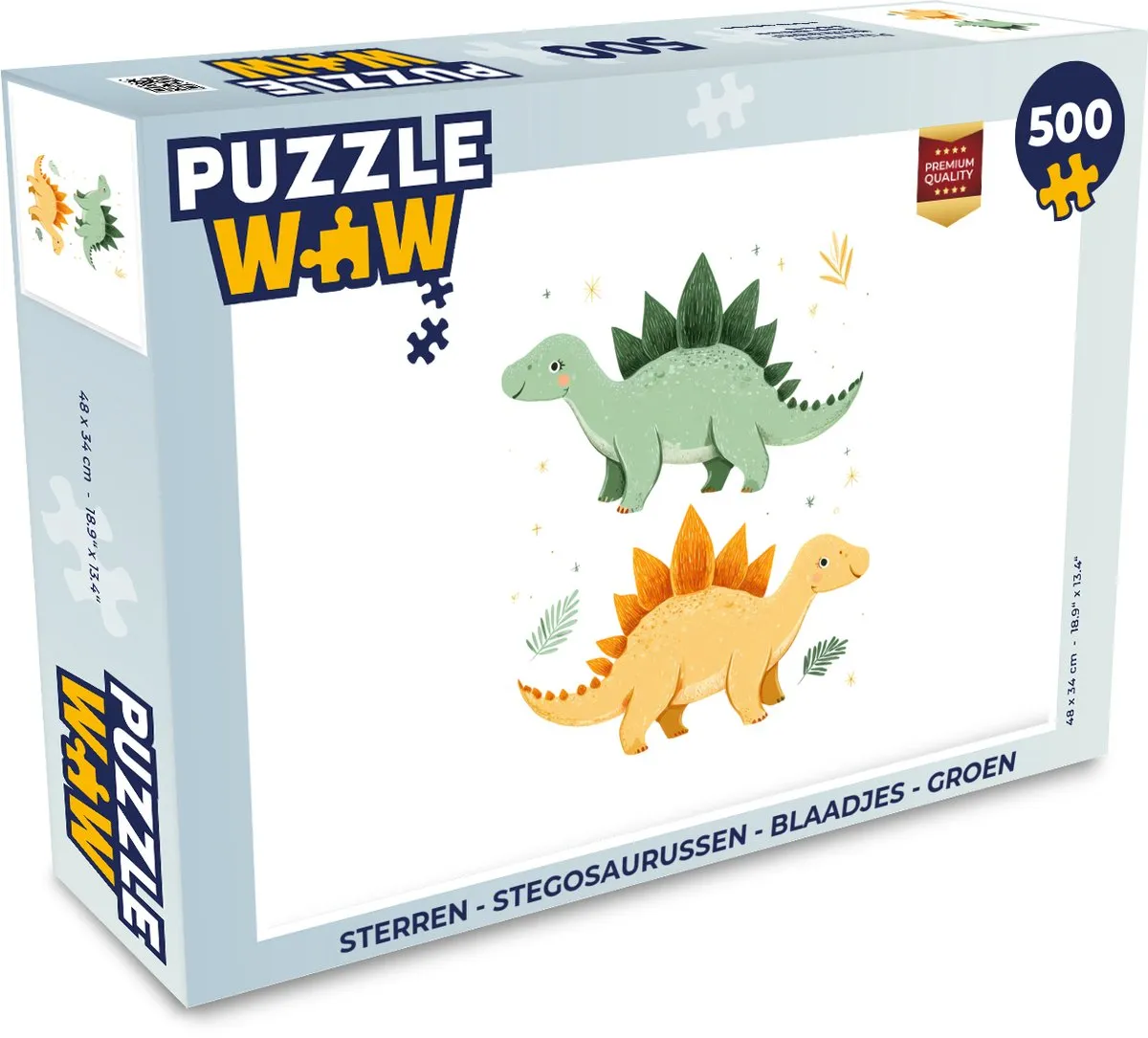 PuzzleWow Stegosaurussen Legpuzzel 500 Stuks - Groen