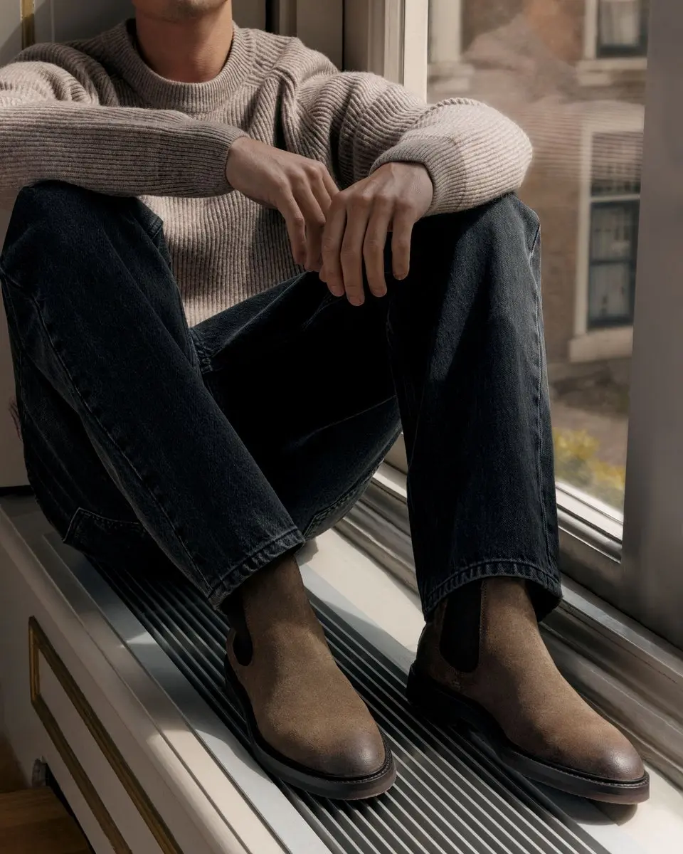 VIA VAI Lewis Chelsea Boots Heren - Donkerbruin - 41